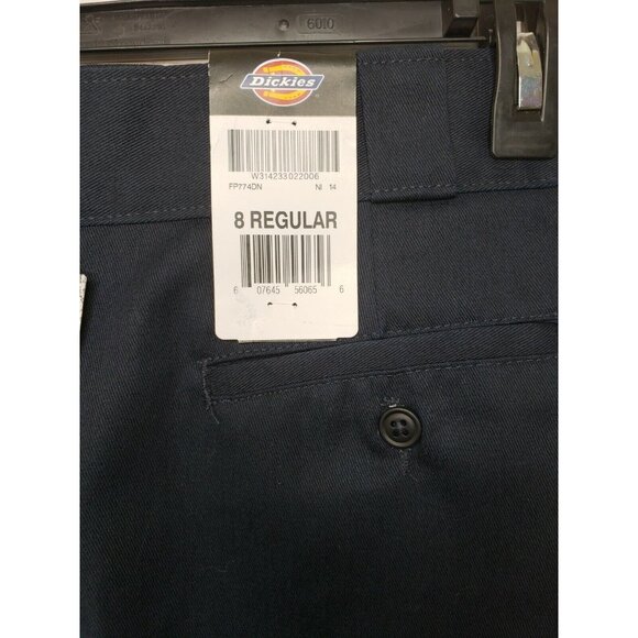 Dickies Original Fit Women’s Mid-Rise Blue Pants – Wrinkle-Resistant 8 Regular - Picture 11 of 12